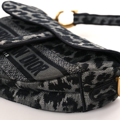 Christian Dior Canvas Mizza Embroidered Saddle Bag Gray 9 of 9