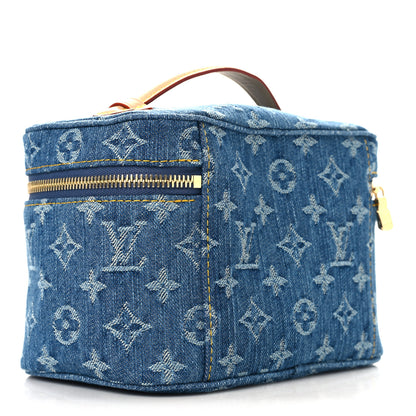 Louis Vuitton Monogram Denim Nice Mini Blue Blue 3 of 7
