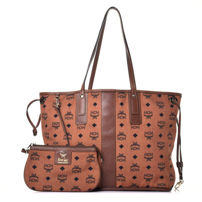 MCM X Patricia Fields Visetos Medium Liz Reversible Shopper Tote Cognac 1 of 15