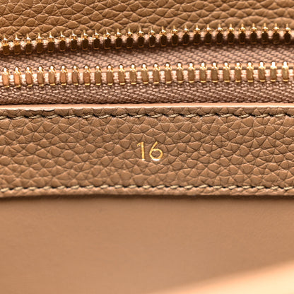 Celine Grained Calfskin Medium 16 Top Handle Bag Beige 7 of 14