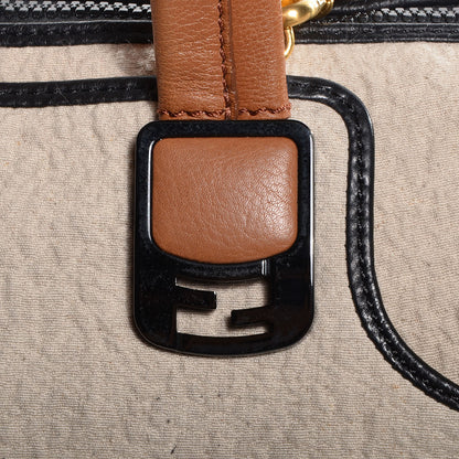 Fendi Tessuto Matelasse Chameleon Tote Ecru Black 5 of 10