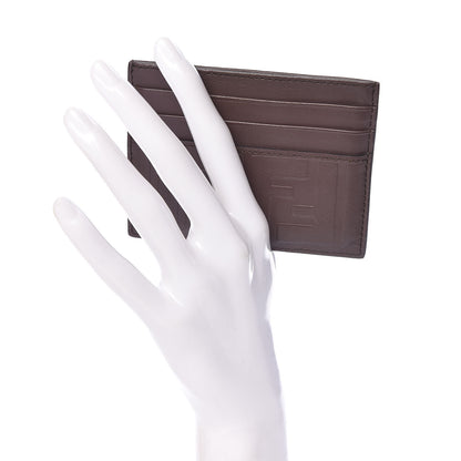 Fendi Vitello Grace FF 1974 Embossed Card Holder Moresco 2 of 8
