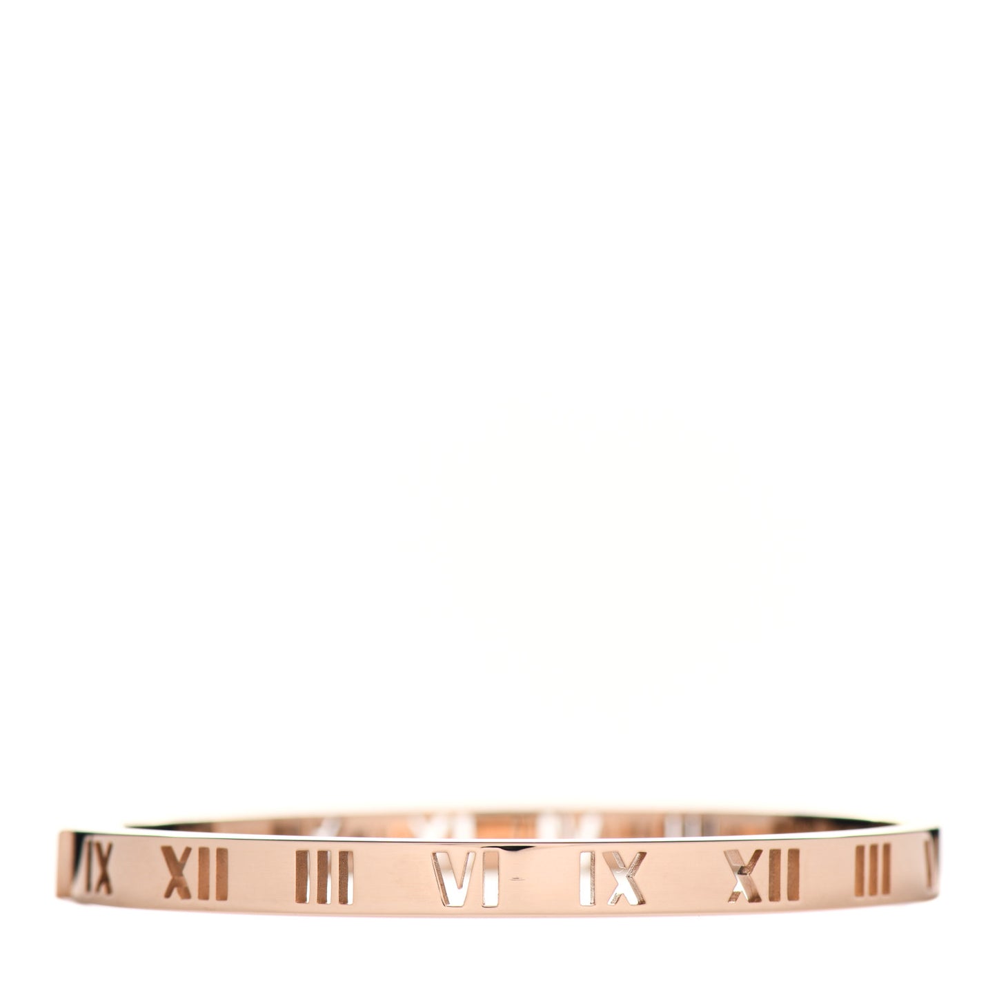 18K Rose Gold Diamond Atlas Pierced Hinged Bangle Bracelet