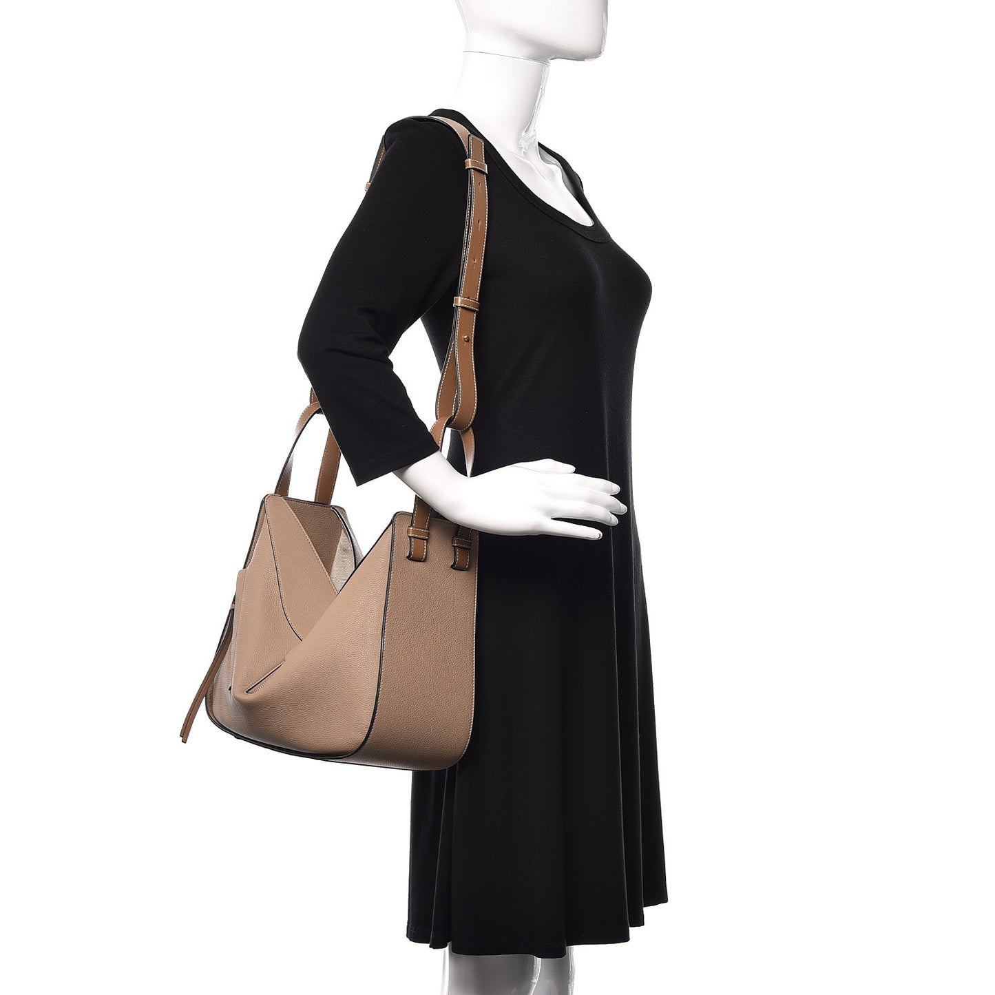 Calfskin Small Hammock Shoulder Bag Sand Mink