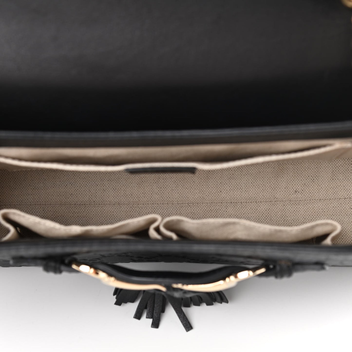 Guccissima Medium Emily Chain Shoulder Bag Black