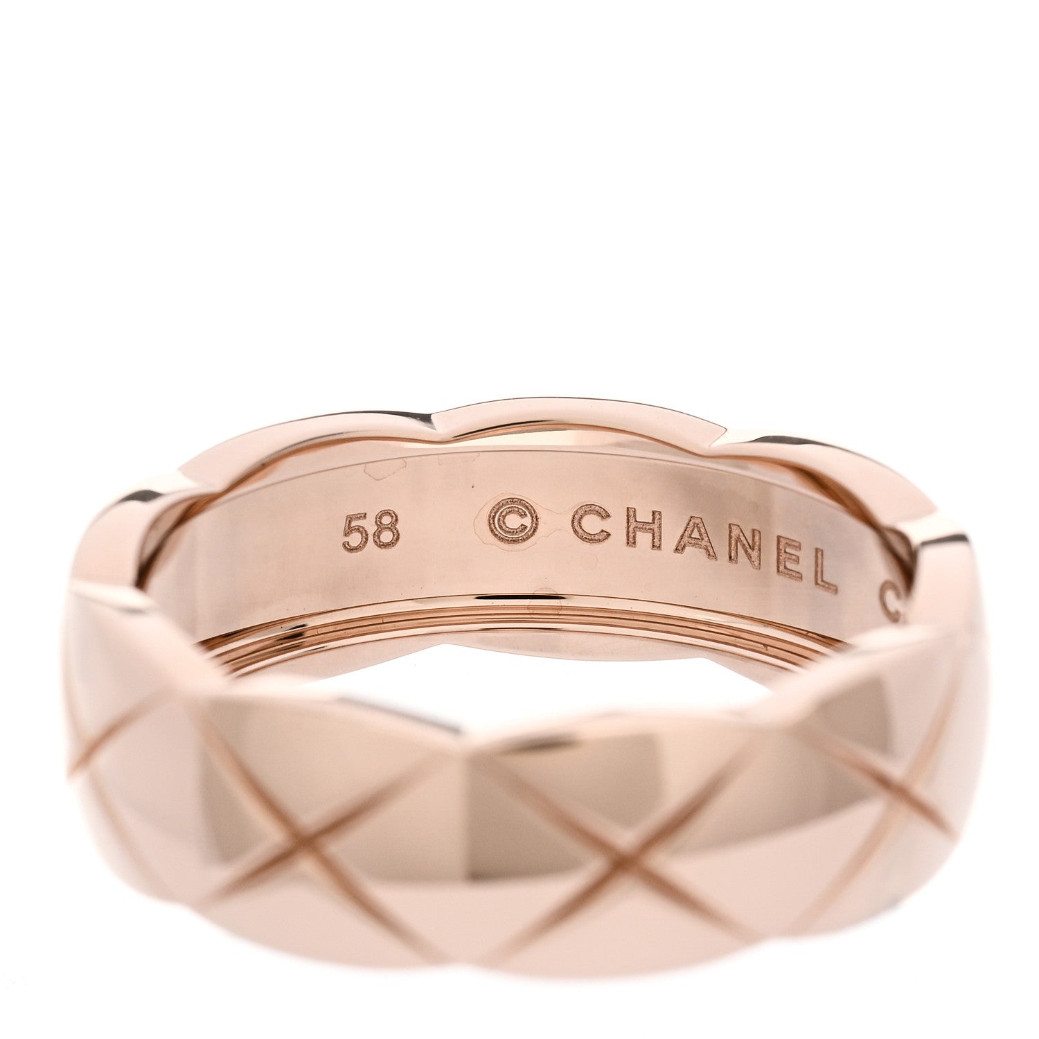 Chanel 18K Beige Gold Small Coco Crush Ring 58 8.5 4 of 7