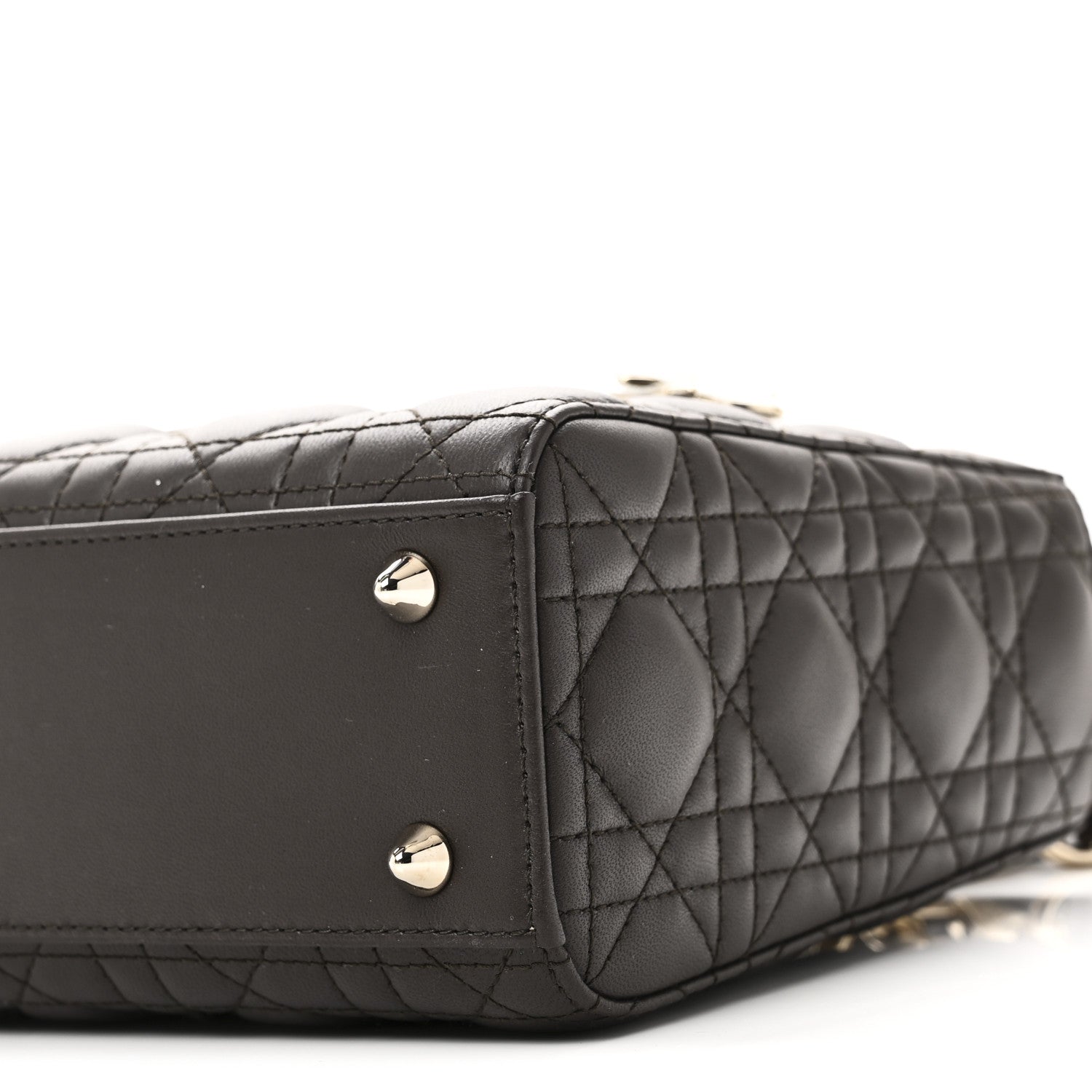 Christian Dior Lambskin Cannage Small My ABCDior Lady Dior Dark Brown 10 of 10