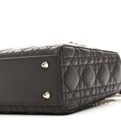 Christian Dior Lambskin Cannage Small My ABCDior Lady Dior Dark Brown 10 of 10