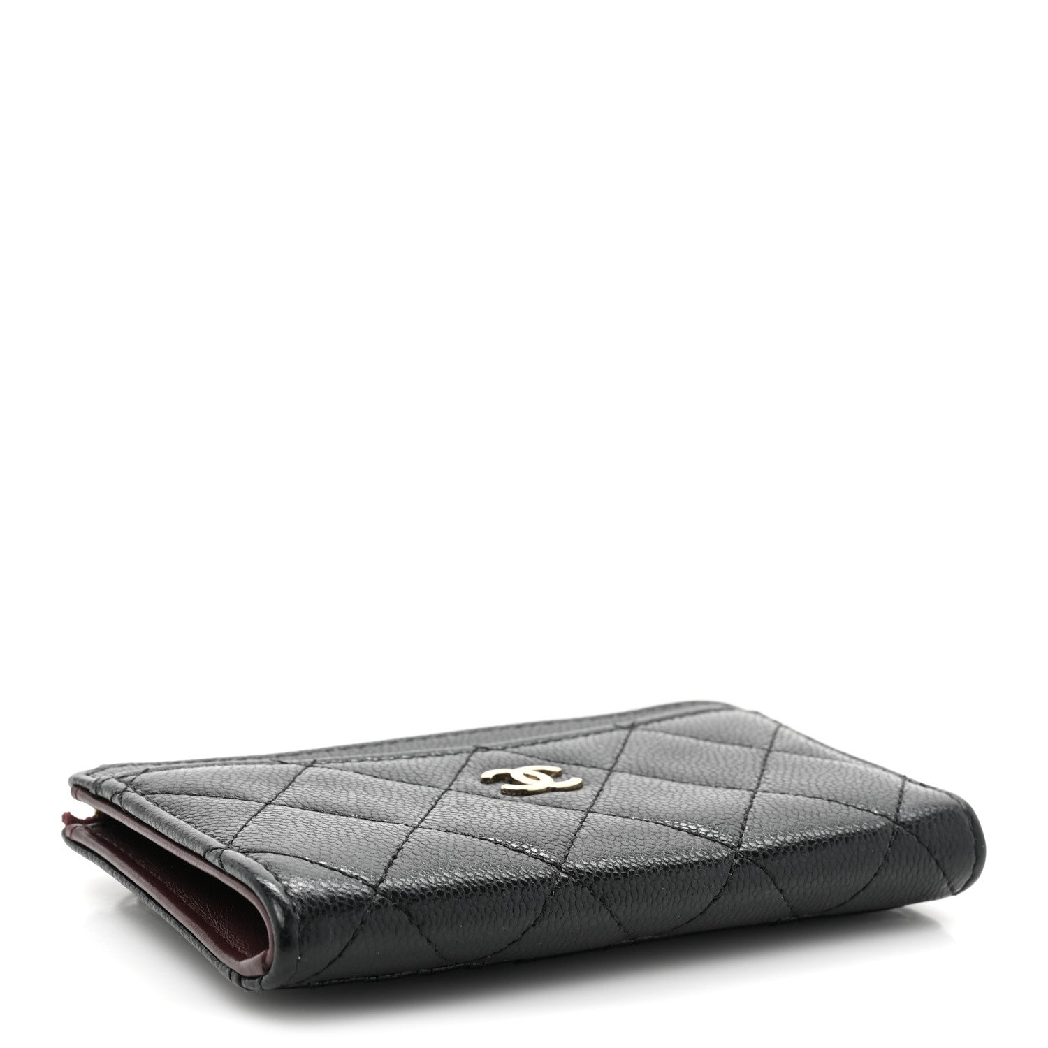 Chanel Caviar Quilted CC Zip Around Card Holder Black 5 of 11