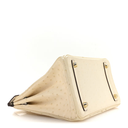 Hermes Ostrich Birkin 25 Nata 4 of 11