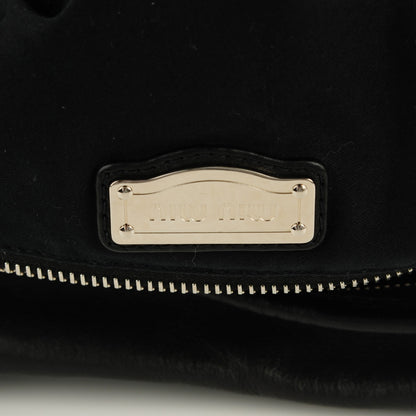 Miu Miu Nappa Plisse Zip Satchel Black 6 of 7