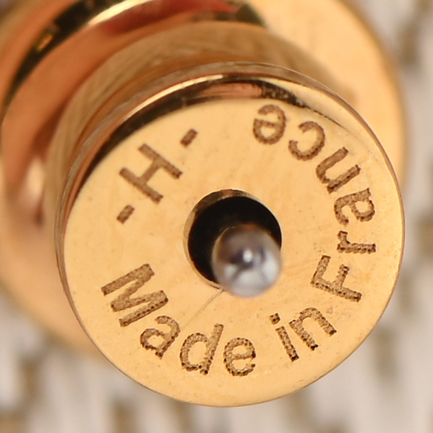 Gold Lacquered Pop H Earrings Black