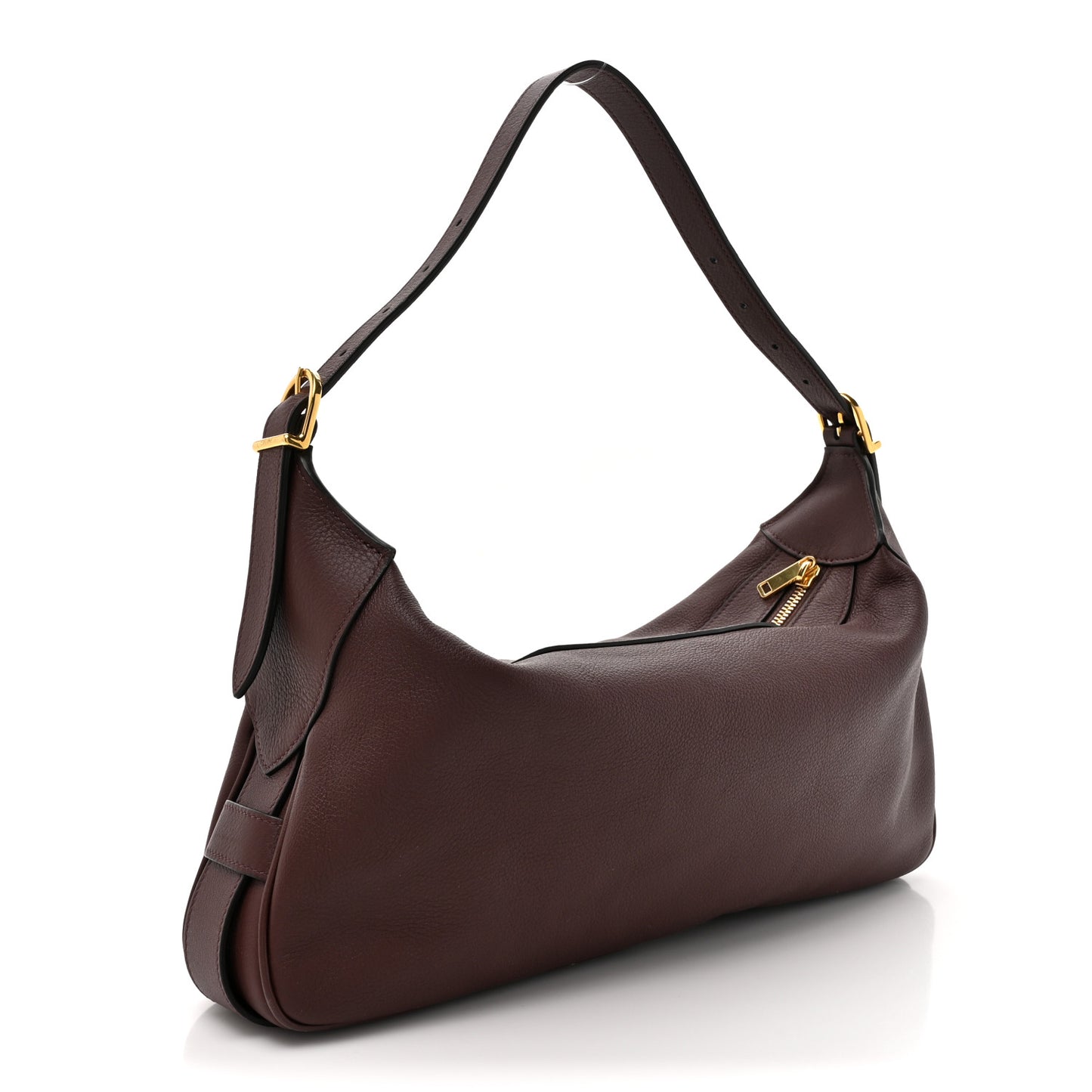 Supple Calfskin Medium Romy Shoulder Bag Hickory