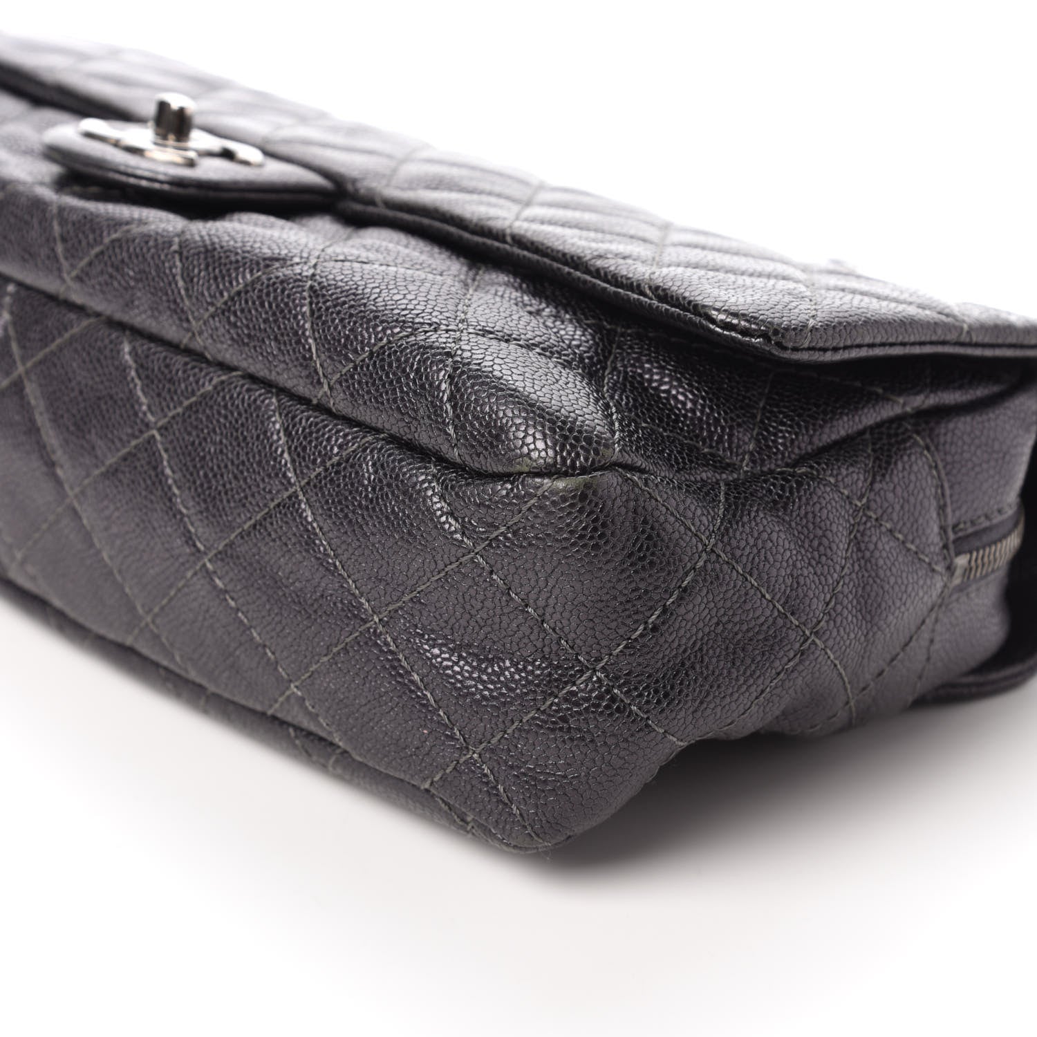 Chanel Iridescent Caviar Quilted Large Chic Flap Grey 7 of 10
