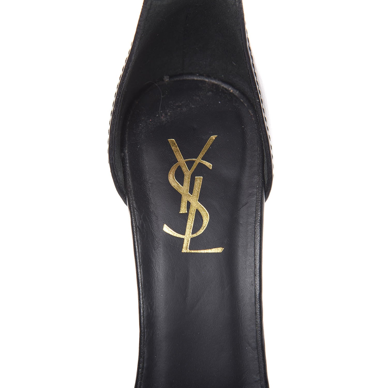 Saint Laurent Calfskin Platform Ankle Strap Sandals 38.5 Black 6 of 13