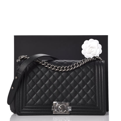 Chanel Caviar Quilted New Medium Boy Flap Black 8 of 8