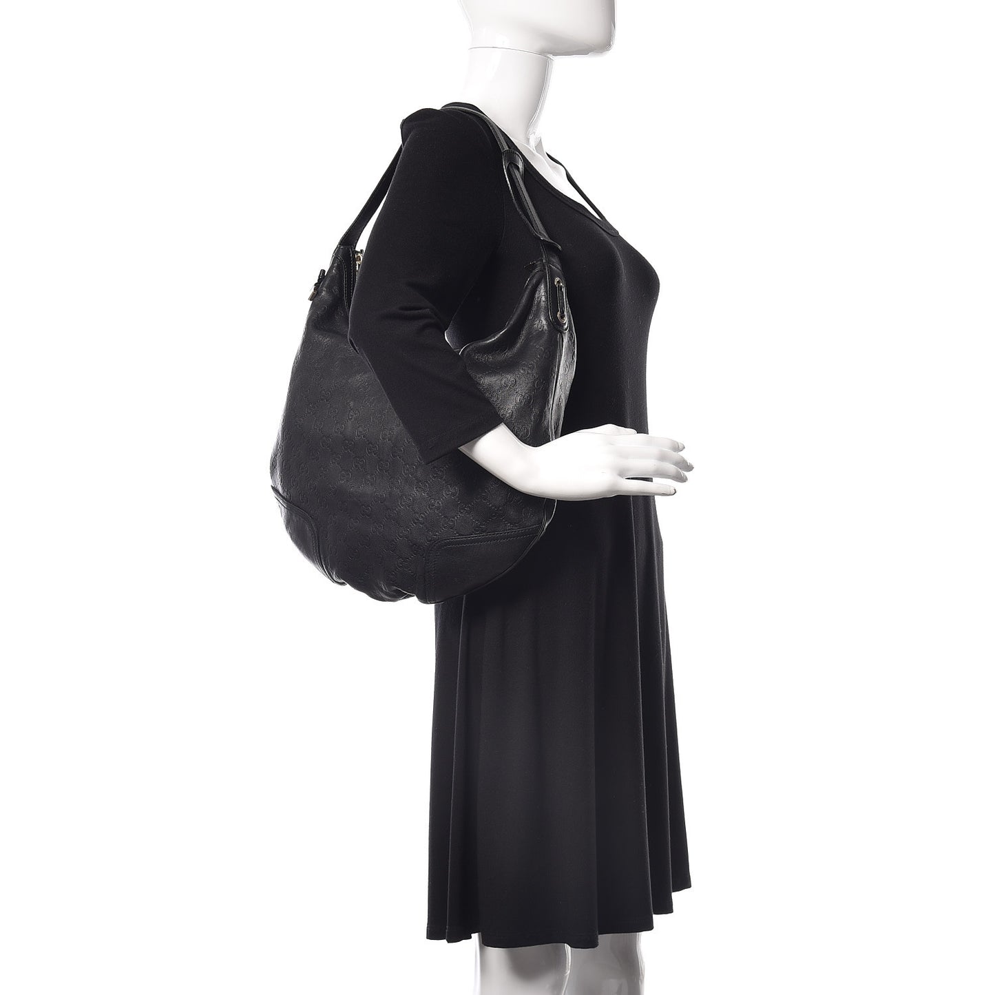 Guccissima Large Princy Hobo Black