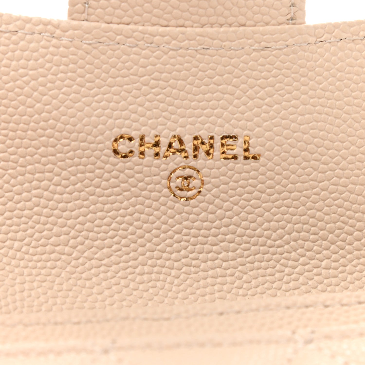 Chanel Caviar Quilted Flap Card Holder Wallet Light Beige 5 of 8