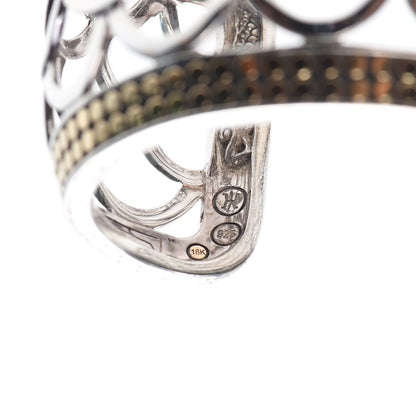 John Hardy Sterling Silver 18K Yellow Gold Naga Scaled Wide Cuff Bracelet 4 of 4