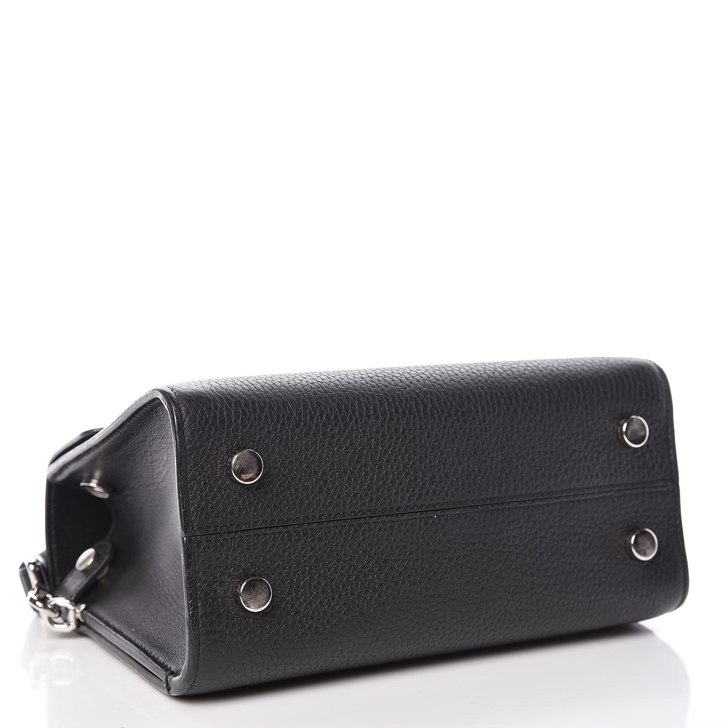 Grained Calfskin Mini Diorever Flap Black