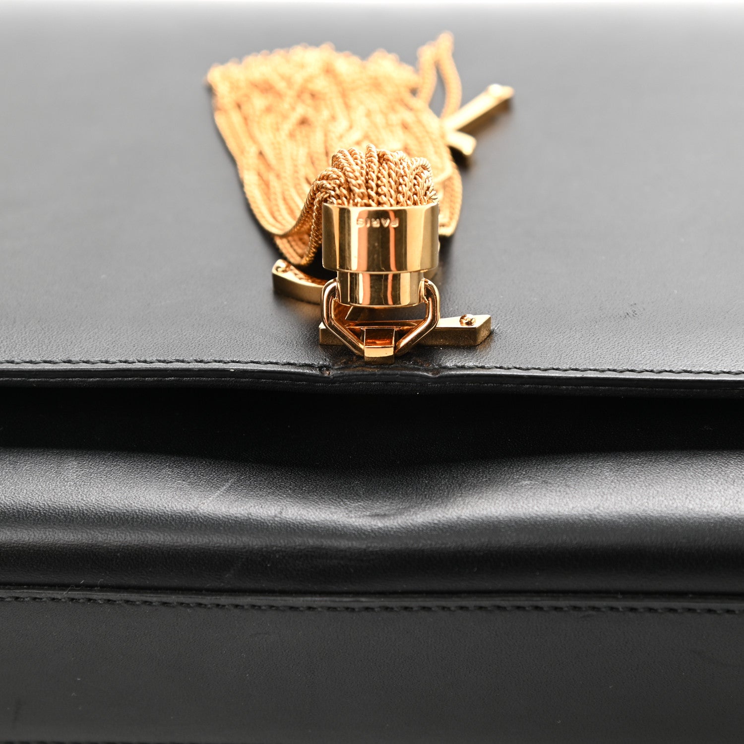Saint Laurent Smooth Calfskin Medium Classic Monogram Kate Tassel Satchel Black 14 of 14