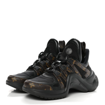 Louis Vuitton Calfskin Patent Monogram LV Archlight Sneakers 38.5 Black 3 of 12