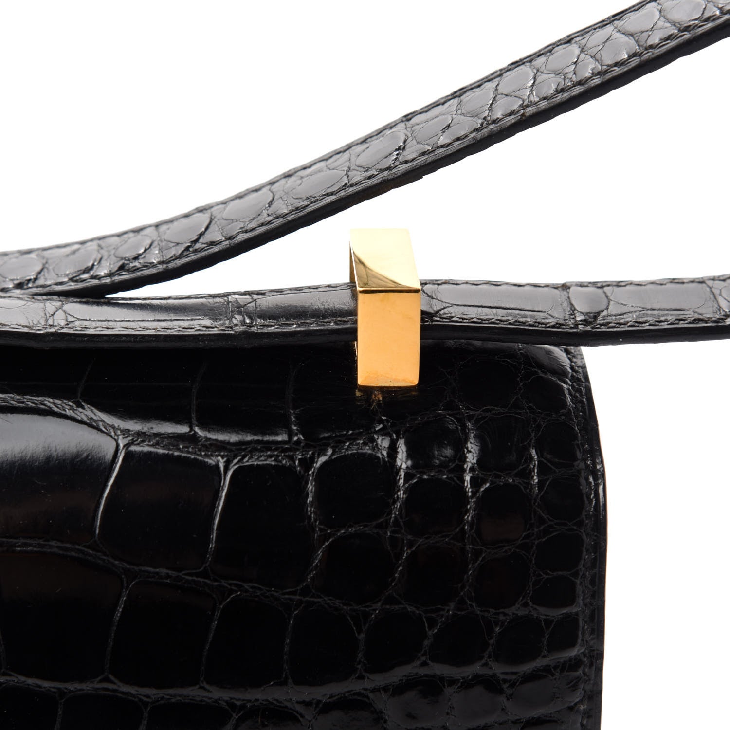 Hermes Shiny Alligator Constance 23 Black 17 of 25