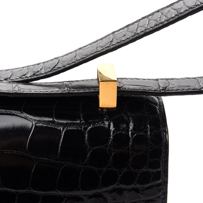 Hermes Shiny Alligator Constance 23 Black 17 of 25