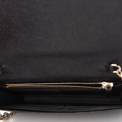 Gucci Textured Calfskin Medium Betty Chain Wallet Black 5 of 10