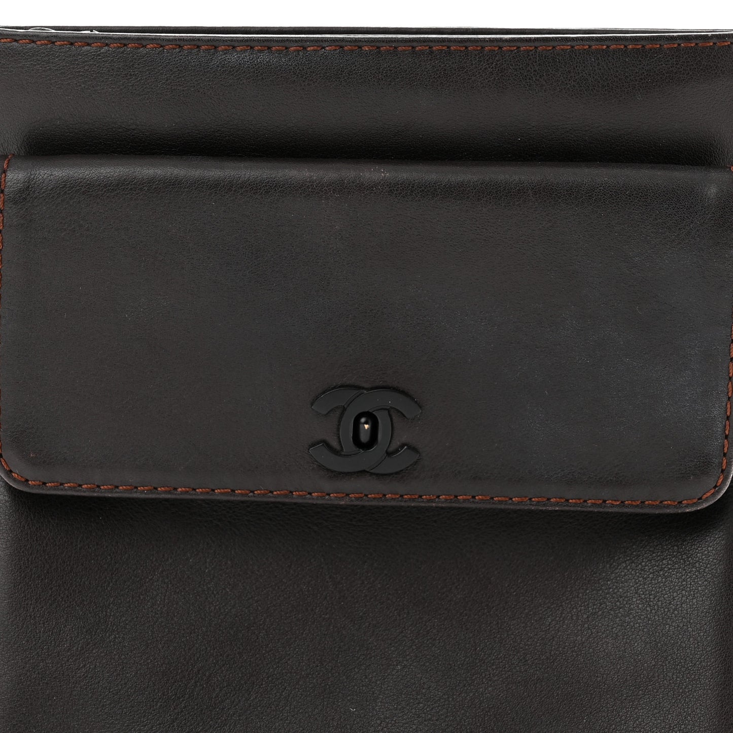 Lambskin Flap Waist Belt Bag 80 32 Brown
