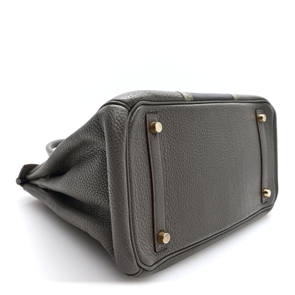 Hermes Taurillon Clemence Lizard Club Birkin 30 Etain Graphite 4 of 10