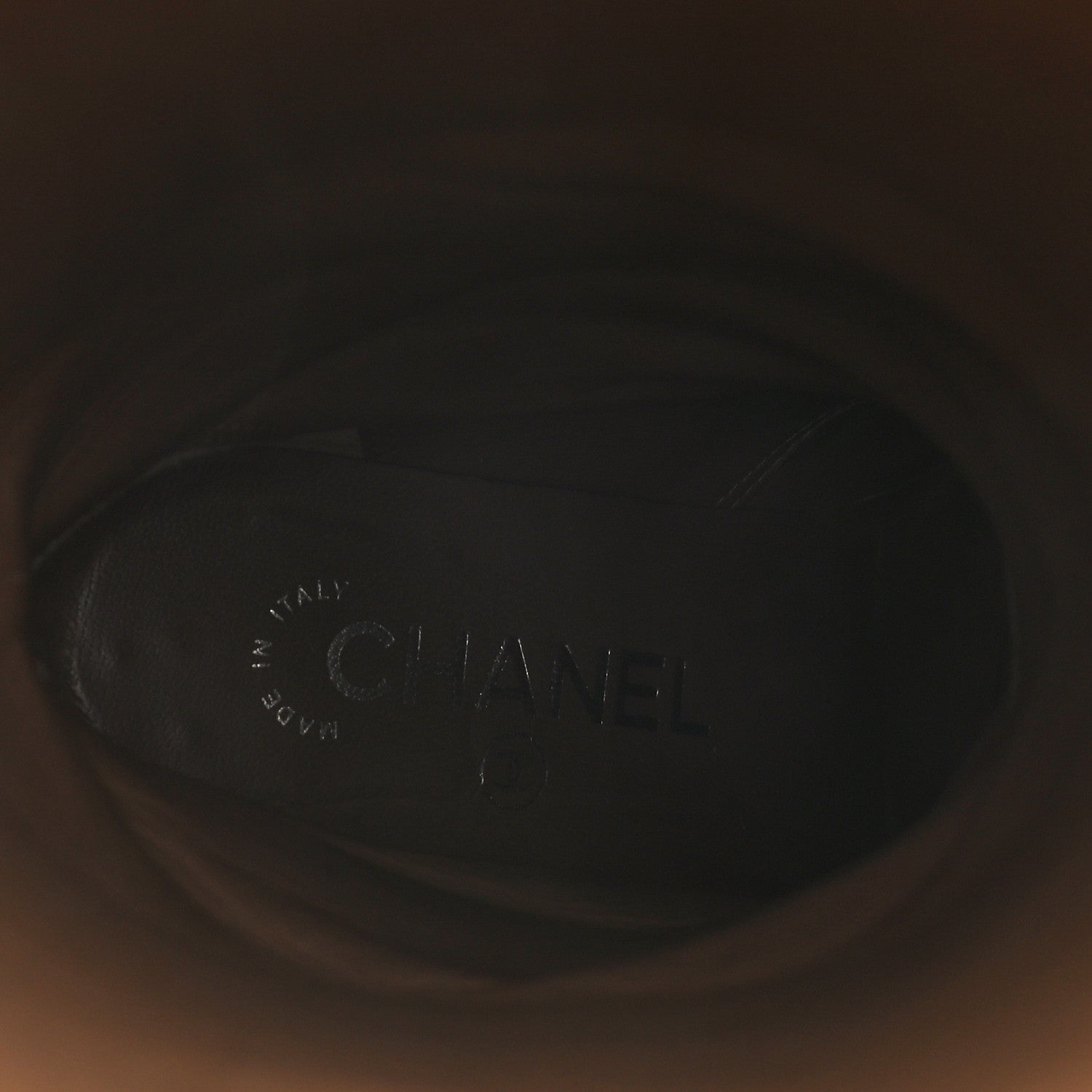 Chanel Calfskin CC Cap Toe Knee High Boots 37 Marine Fonce 9 of 11