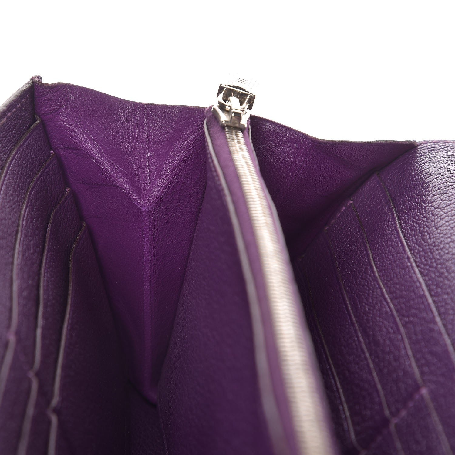 Hermes Chevre Mysore Kelly Longue Wallet Violet 9 of 15