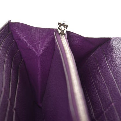 Hermes Chevre Mysore Kelly Longue Wallet Violet 9 of 15