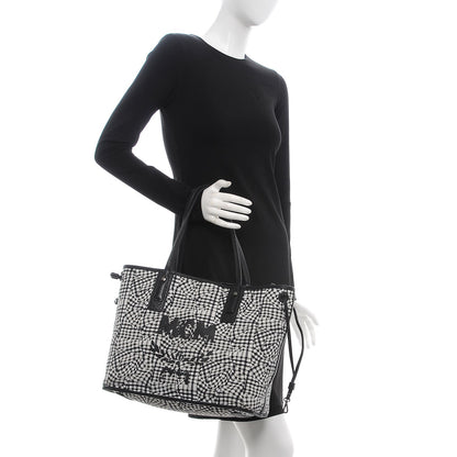 MCM Visetos Medium Liz Reversible Shopper Tote Black 3 of 9