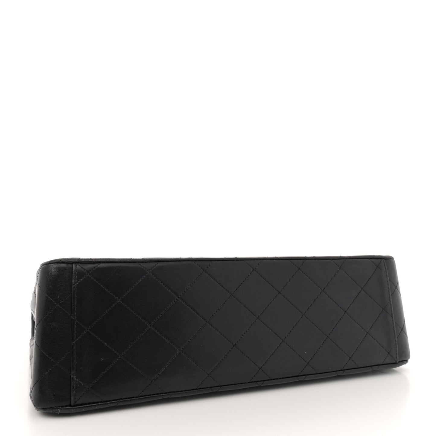 Lambskin Quilted XL Jumbo Single Flap Black