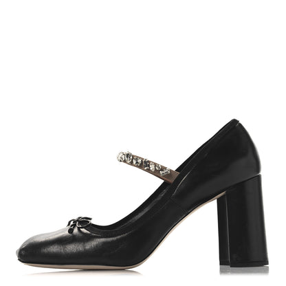 Miu Miu Nappa Ruched Pumps Black 41 Black 1 of 9