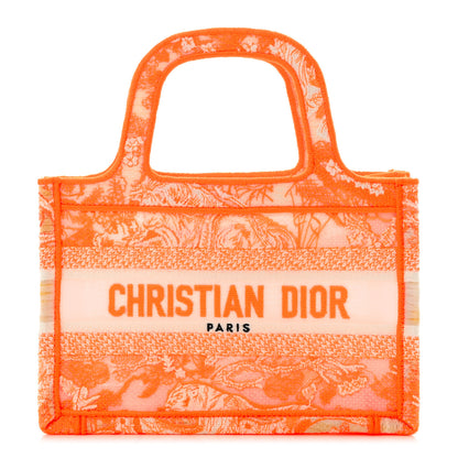 Christian Dior Canvas Embroidered Mini Toile De Jouy Book Tote Orange 1 of 17