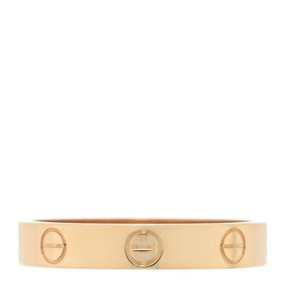 Cartier 18K Yellow Gold 3.5mm LOVE Wedding Band Ring 56 7.5 3 of 6