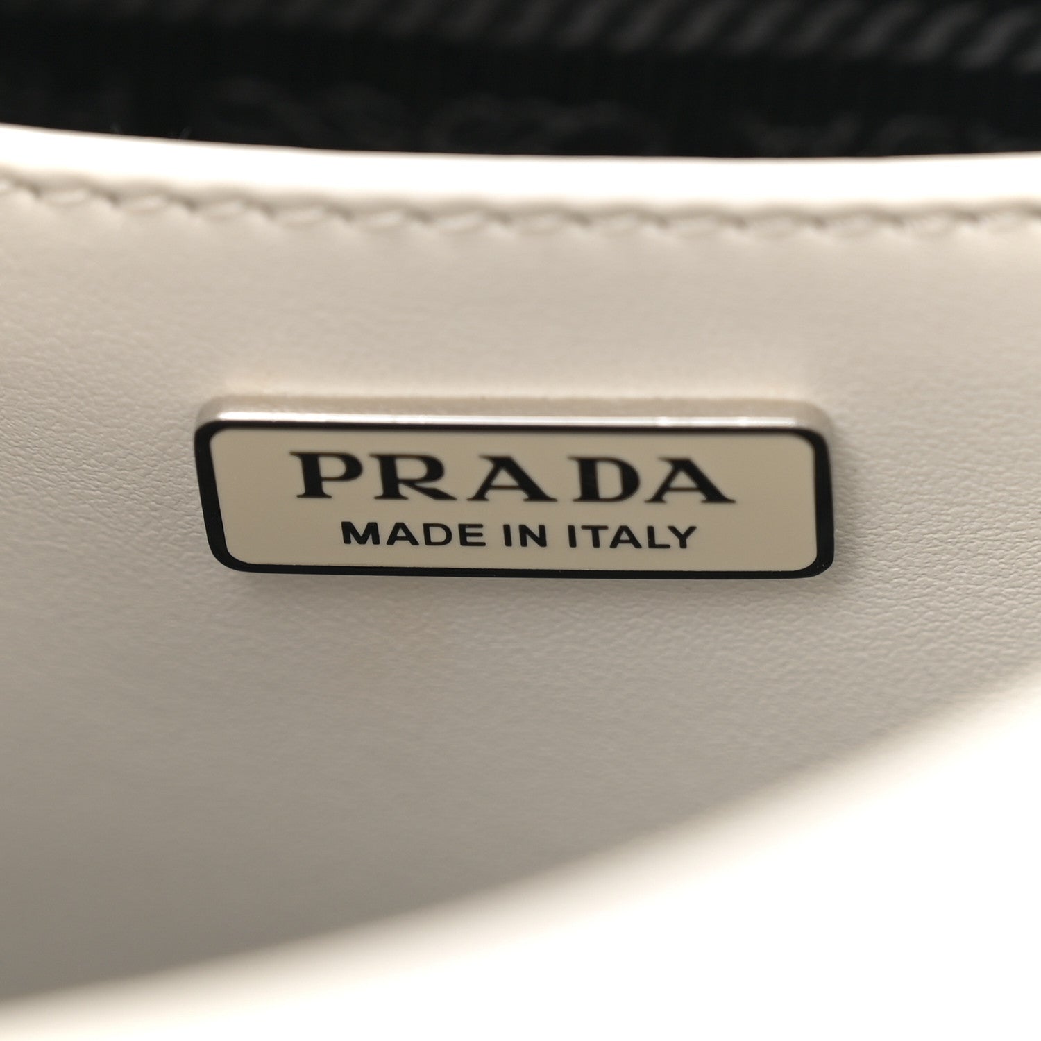 Prada Spazzolato Cleo Adjustable Strap Shoulder Bag White 6 of 13