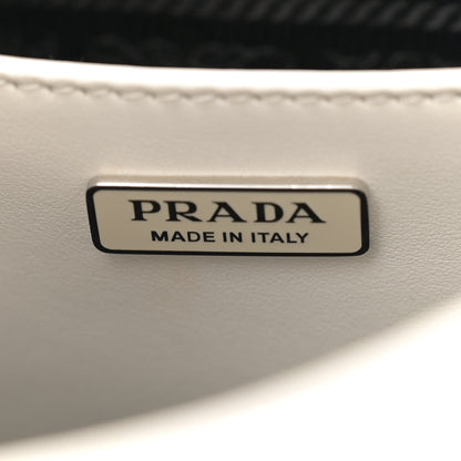 Prada Spazzolato Cleo Adjustable Strap Shoulder Bag White 6 of 13