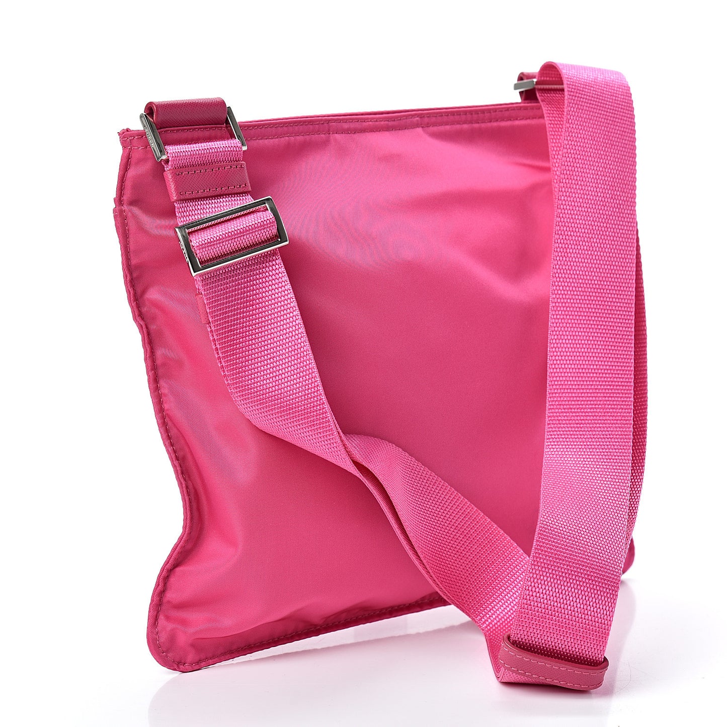 Nylon Vela Flat Messenger Bag Fuxia