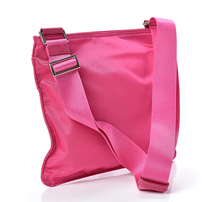 Prada Nylon Vela Flat Messenger Bag Fuxia 2 of 9