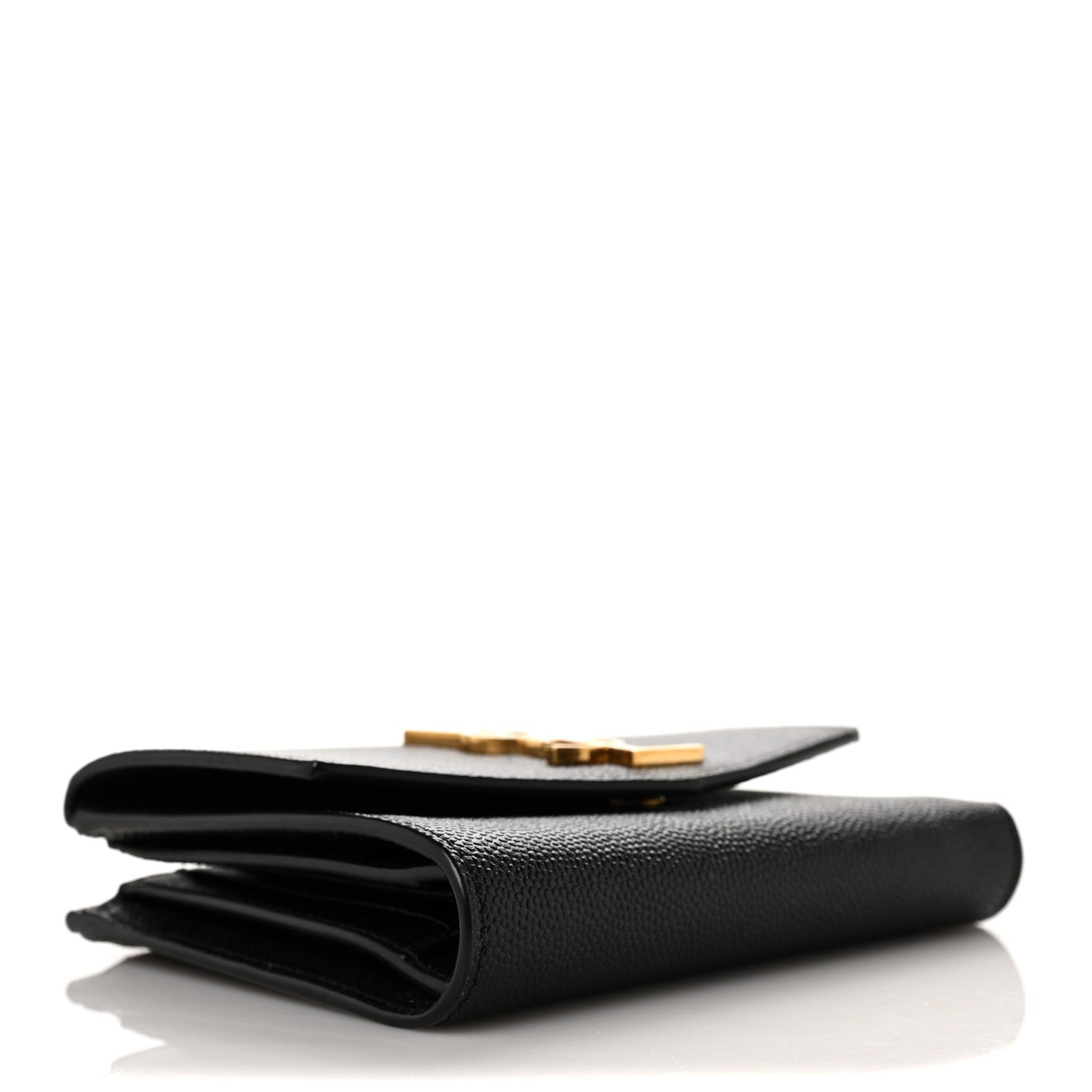 Saint Laurent Grain De Poudre Monogram Bi-Fold Wallet Black 4 of 10