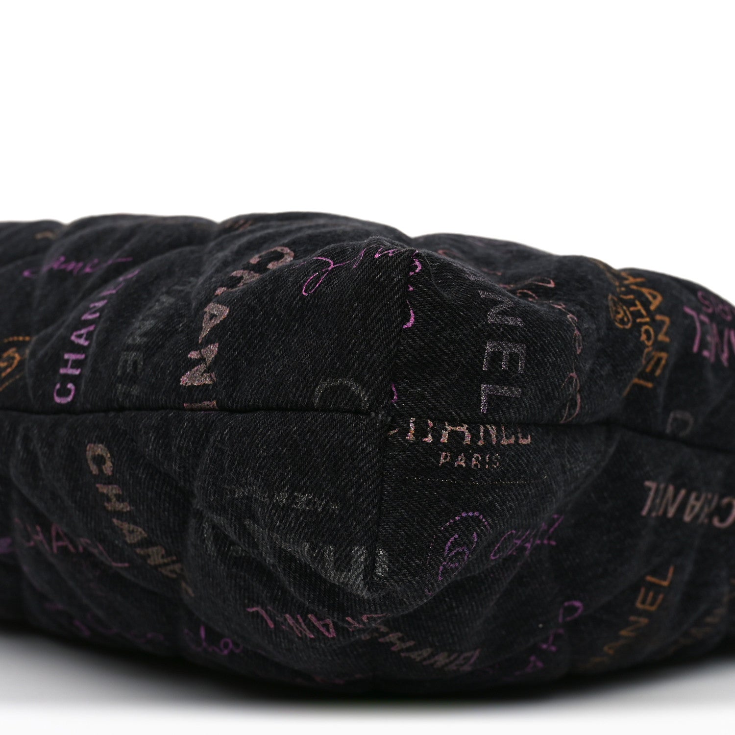 Chanel Denim Quilted Denim Mood Maxi Shopping Bag Black Multicolor 19 of 19