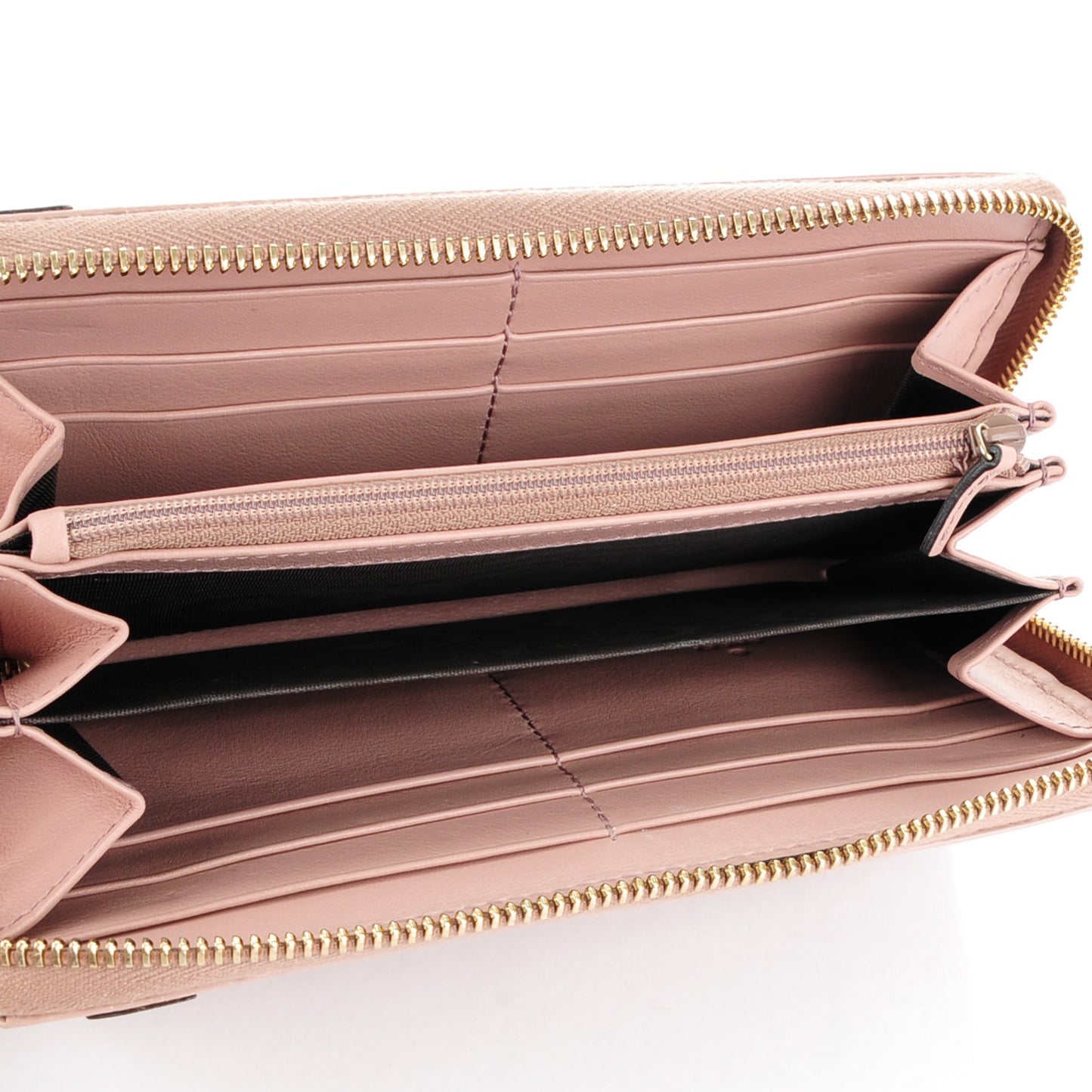 Patent Microguccissima Nice Zip Around Wallet Dark Cipria