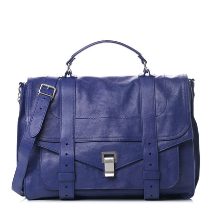 Proenza Schouler Lambskin Large PS1 Satchel Sapphire 1 of 4