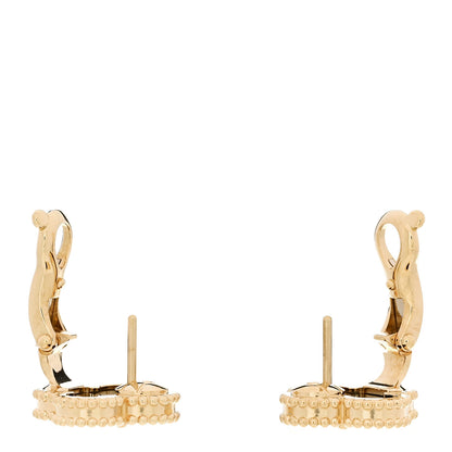 Van Cleef & Arpels 18K Yellow Gold Black Onyx Vintage Alhambra Earrings 3 of 5
