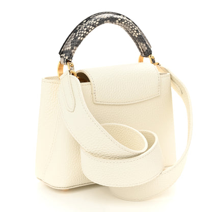 Louis Vuitton Taurillon Snakeskin Mini Capucines White 3 of 9