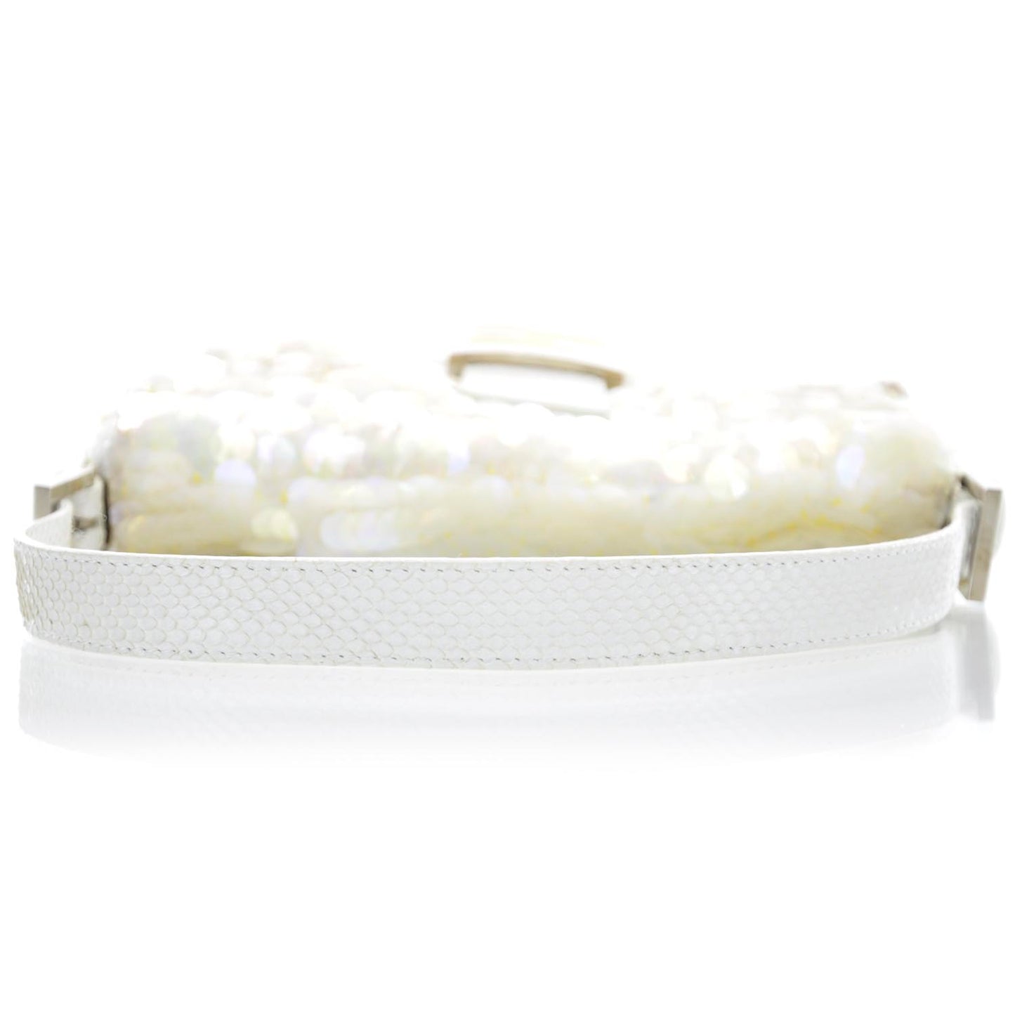 Sequin Paillettes Snakeskin Baguette